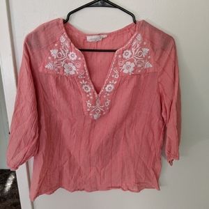 Gauzy embroidered top